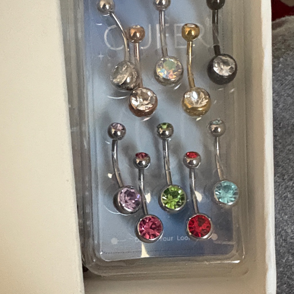 Colorful Belly Button Rings Set